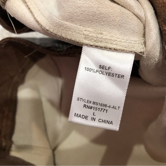 Altar’d State Winnie Plaid Faux Leather‎ Minnie Skirt Brown Large - Picture 7 of 7